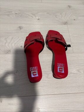 Emanuele Crasto made in Italy  Red Slide Mules
